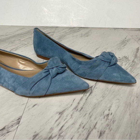 Sam Edelman Wheaton Blue Suede Pointy Toe Flat 7 1/2 M - Picture 11 of 16